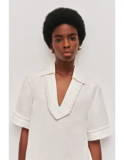 Aje Tropez Mini Dress Ivory Size 12 for rent on The Volte - image 3