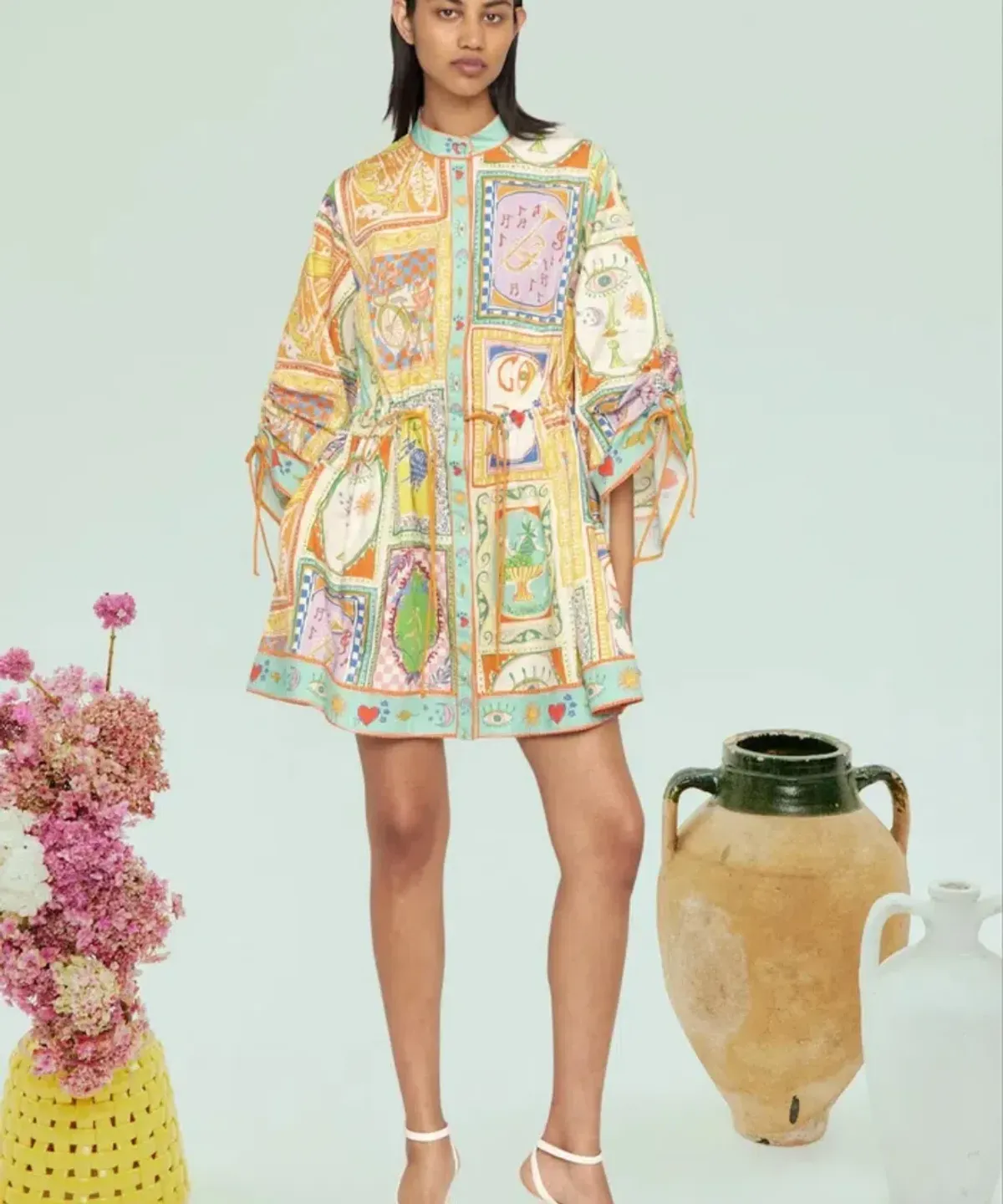 Alemais Holiday Go-to Mini Dress Multi Size AU 6 for rent on The Volte - main image