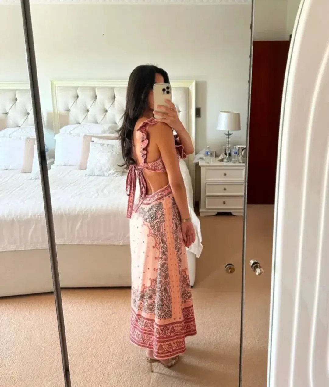 Zimmermann Matchmaker Frill Midi Dress Size 4 AU 16 for rent on The Volte - main image