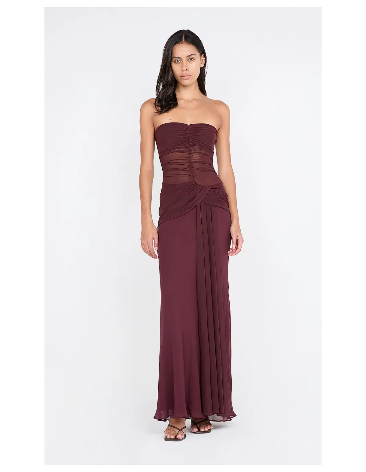 Bec & Bridge NOEMI STRAPLESS MAXI DRESS in PLUM - Size 12 for rent on The Volte - main image