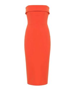 Alex Perry Audra Crêpe Dress Orange Size 10 for rent on The Volte - image 4