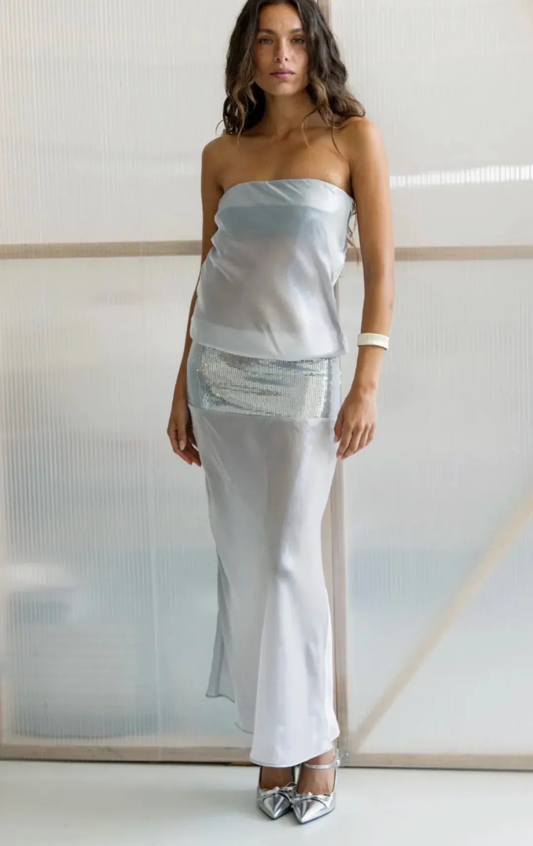 Mode Mischief Melt Maxi Dress  for rent on The Volte - main image