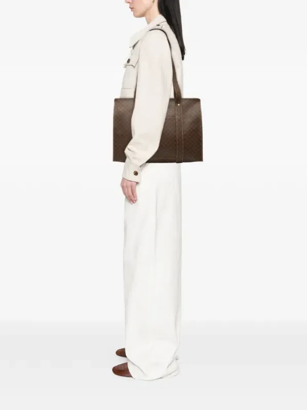 Celine Macadam Coated Canvas Tote Bag Handbag  for rent on The Volte - main image