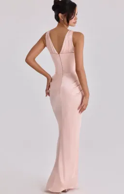 House of CB Angeline blush satin corset maxi dress - limited edition Regular Cup Size M for rent on The Volte - image 2