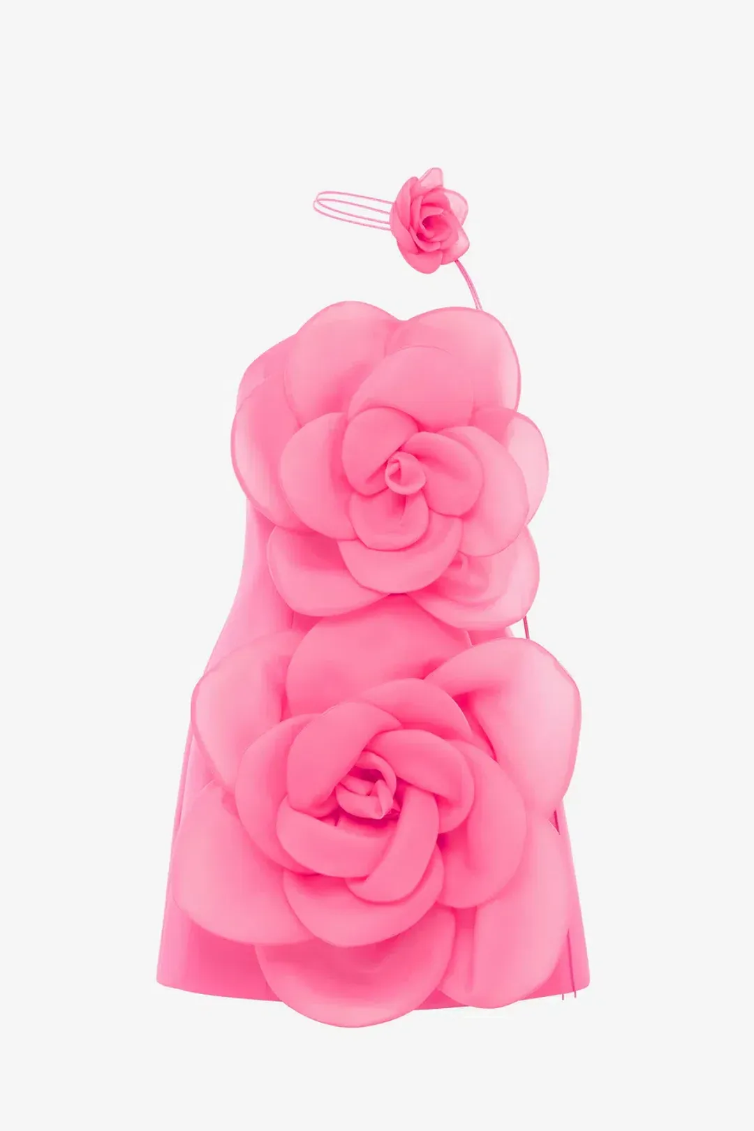 Leo Lin Floret Mini Dress Fuchsia Size 10 for rent on The Volte - main image