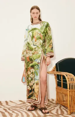 Alemais toucan tango silk midi dress Size 14 for rent on The Volte - image 1