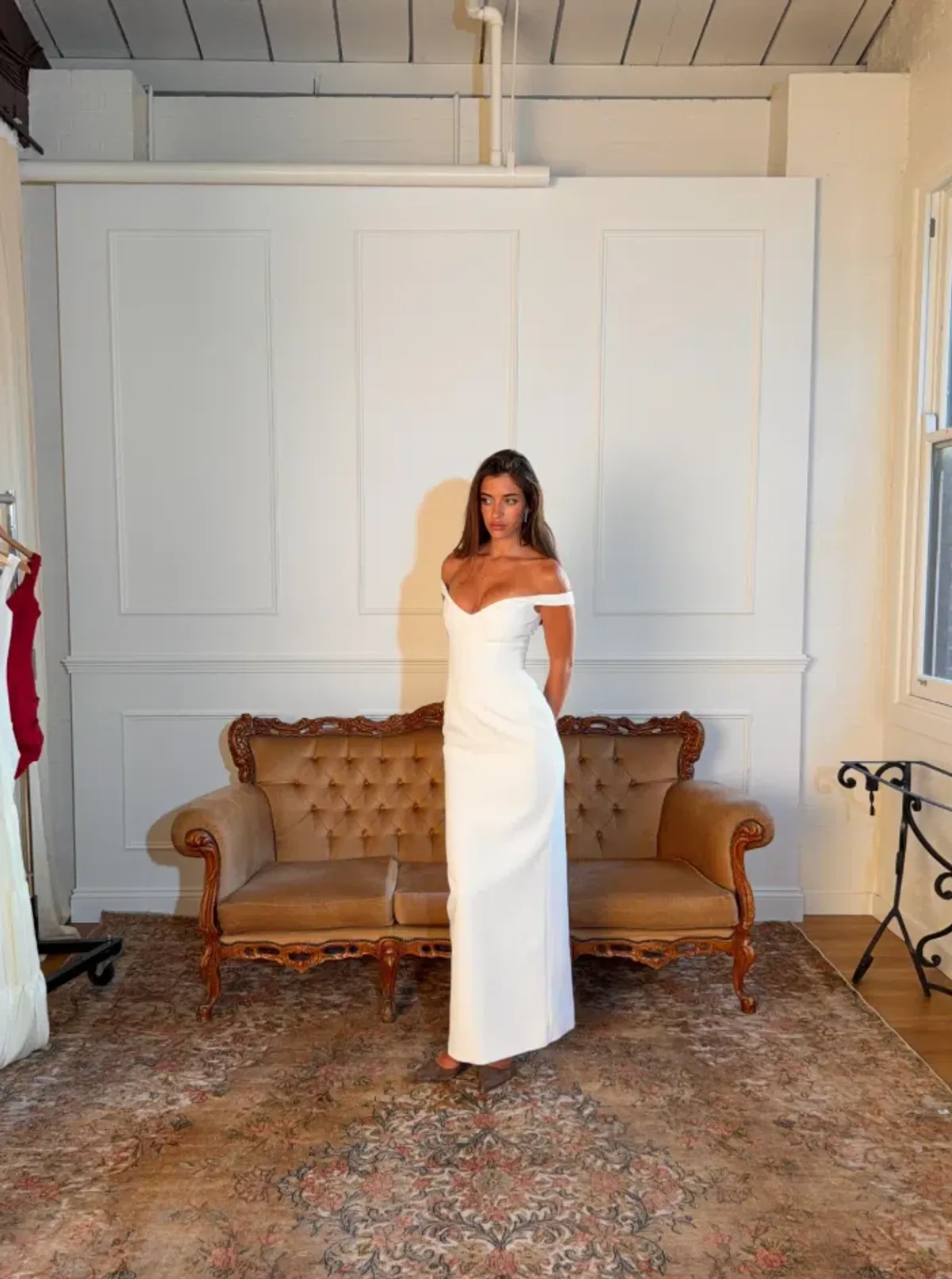 Arcina Ori ELLERY DRESS IVORY Size L for rent on The Volte - main image