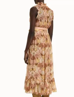 Zimmermann Tempo Flutter Midi Dress Size 3/14 with full length slip for rent on The Volte - image 9