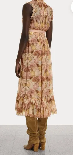 Zimmermann Tempo Flutter Midi Dress Size 3/14 with full length slip for rent on The Volte - image 6