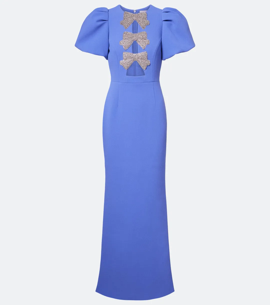 Rebecca Vallance Violetta Puff Sleeve Maxi Gown in Periwinkle Blue Size 12 for rent on The Volte - main image
