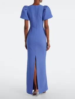 Rebecca Vallance Violetta Puff Sleeve Maxi Gown in Periwinkle Blue Size 12 for rent on The Volte - image 3