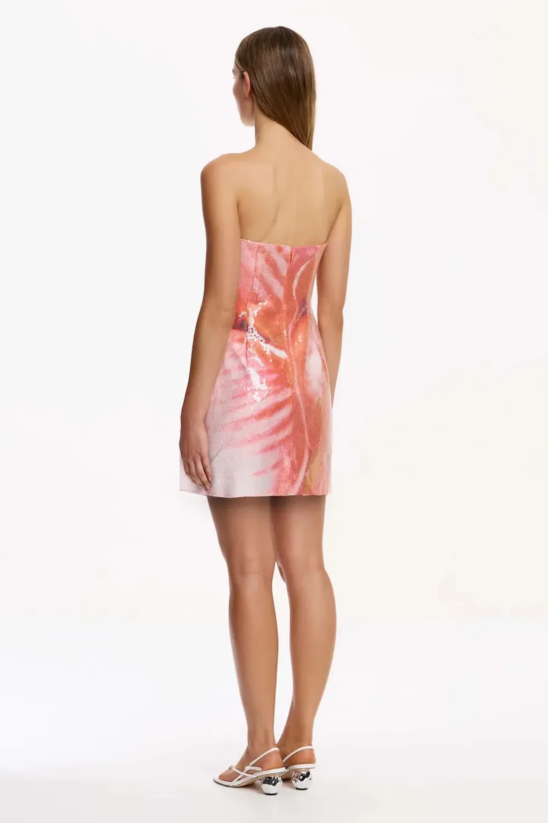 Significant Other Aden Strapless Mini in Tangerine Bloom Size 6/XS for rent on The Volte - main image