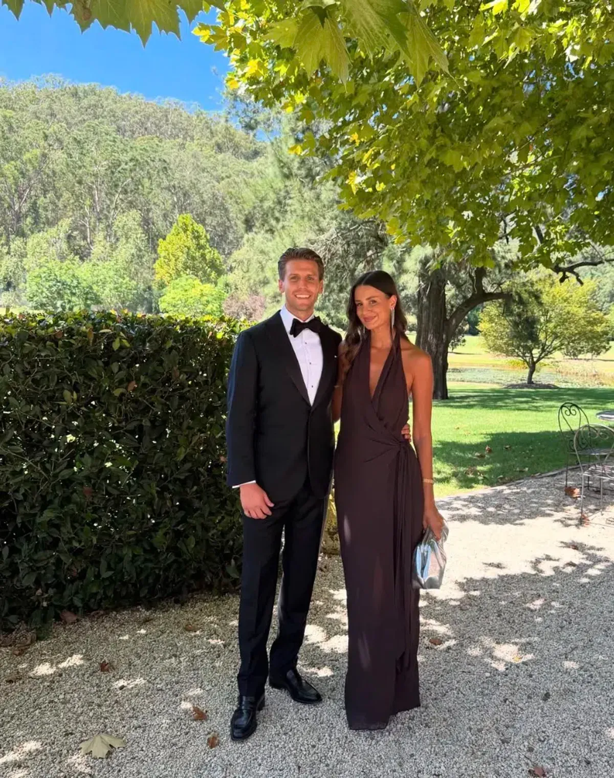 Bec and Bridge Soneva Wrap Halter Wrap Dress Dark Chocolate Brown Size 6 for rent on The Volte - main image