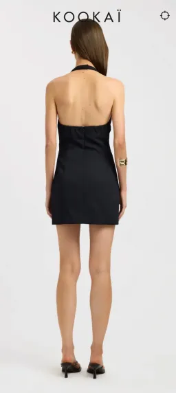 Kookai Oyster Low cut mini dress black for rent on The Volte - image 1