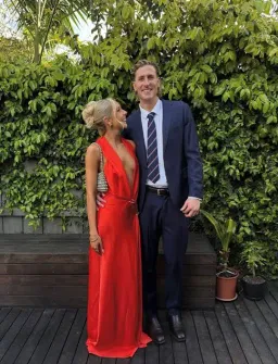 MISHA Harlow Satin Maxi Dress Chilli Size S for rent on The Volte - image 2