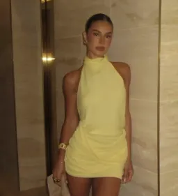 Benni Maisie Mini Dress in Yellow 8 for rent on The Volte - image 1