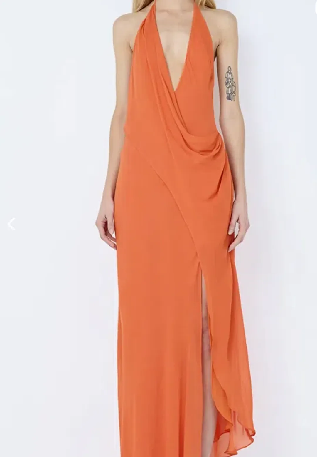Bec + Bridge Sabrina Drape Maxi Dress | Persimmon 8 for rent on The Volte - main image