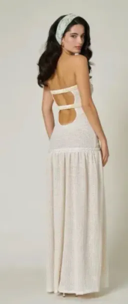 FAIT PAR FOUTCH COLLETTE DRESS | IVORY | SIZE XS (4-8) for rent on The Volte - image 2