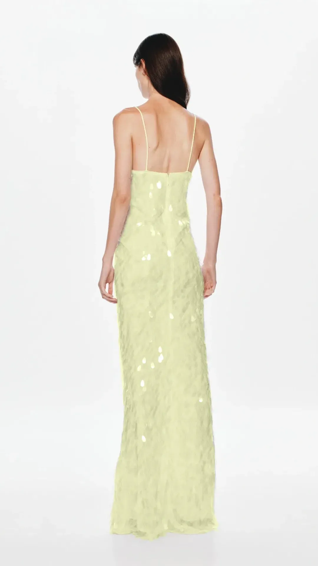 MISHA Sapphire Sequin Maxi Dress in Lemon Size XS (6) for rent on The Volte - main image