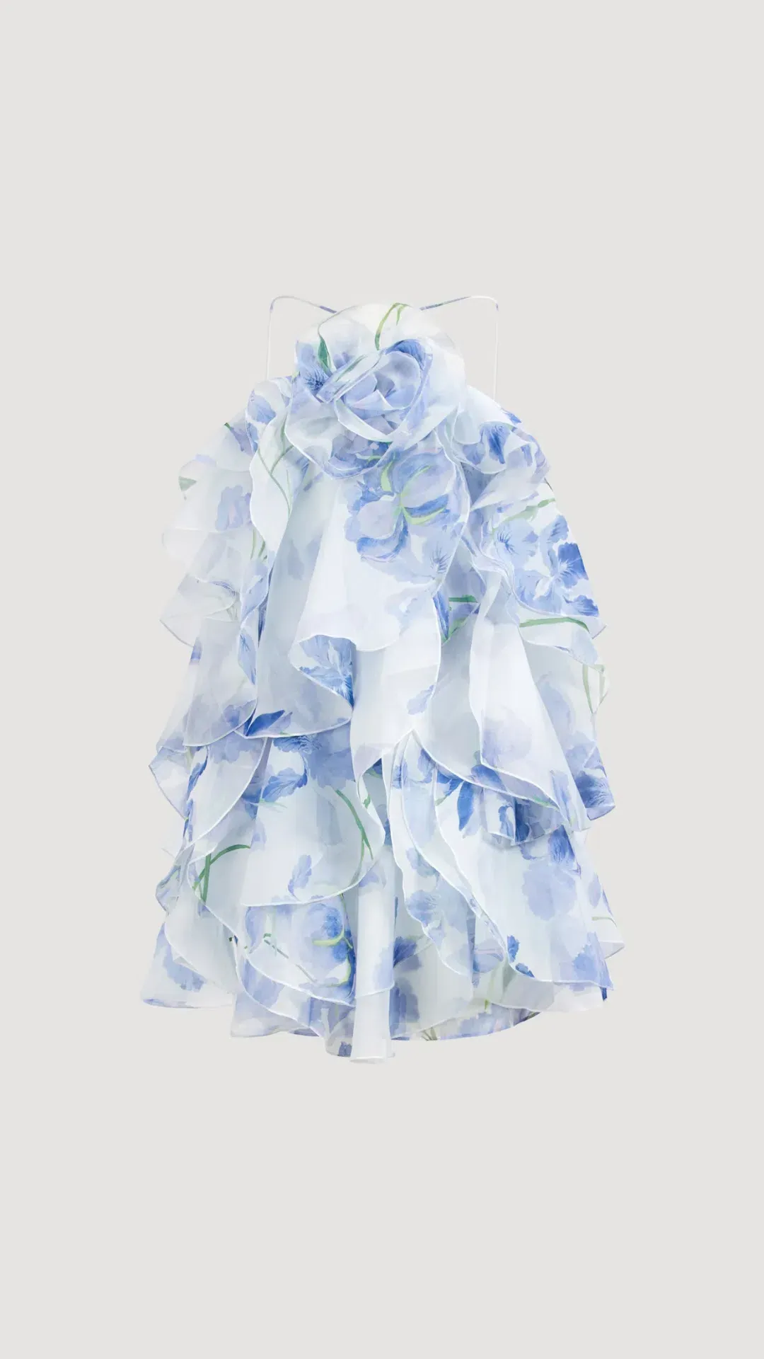 AJE Pandorea Layered Mini Dress in Iris Size 8 for rent on The Volte - main image