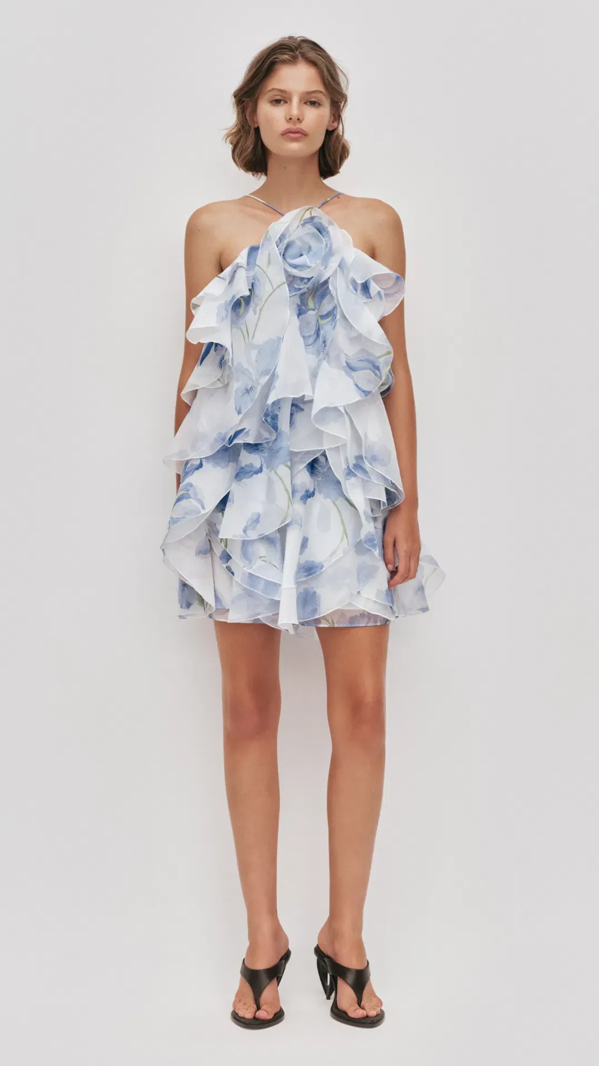 AJE Pandorea Layered Mini Dress in Iris Size 8 for rent on The Volte - main image