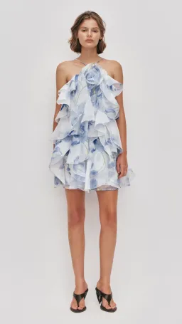 AJE Pandorea Layered Mini Dress in Iris Size 8 for rent on The Volte - image 1