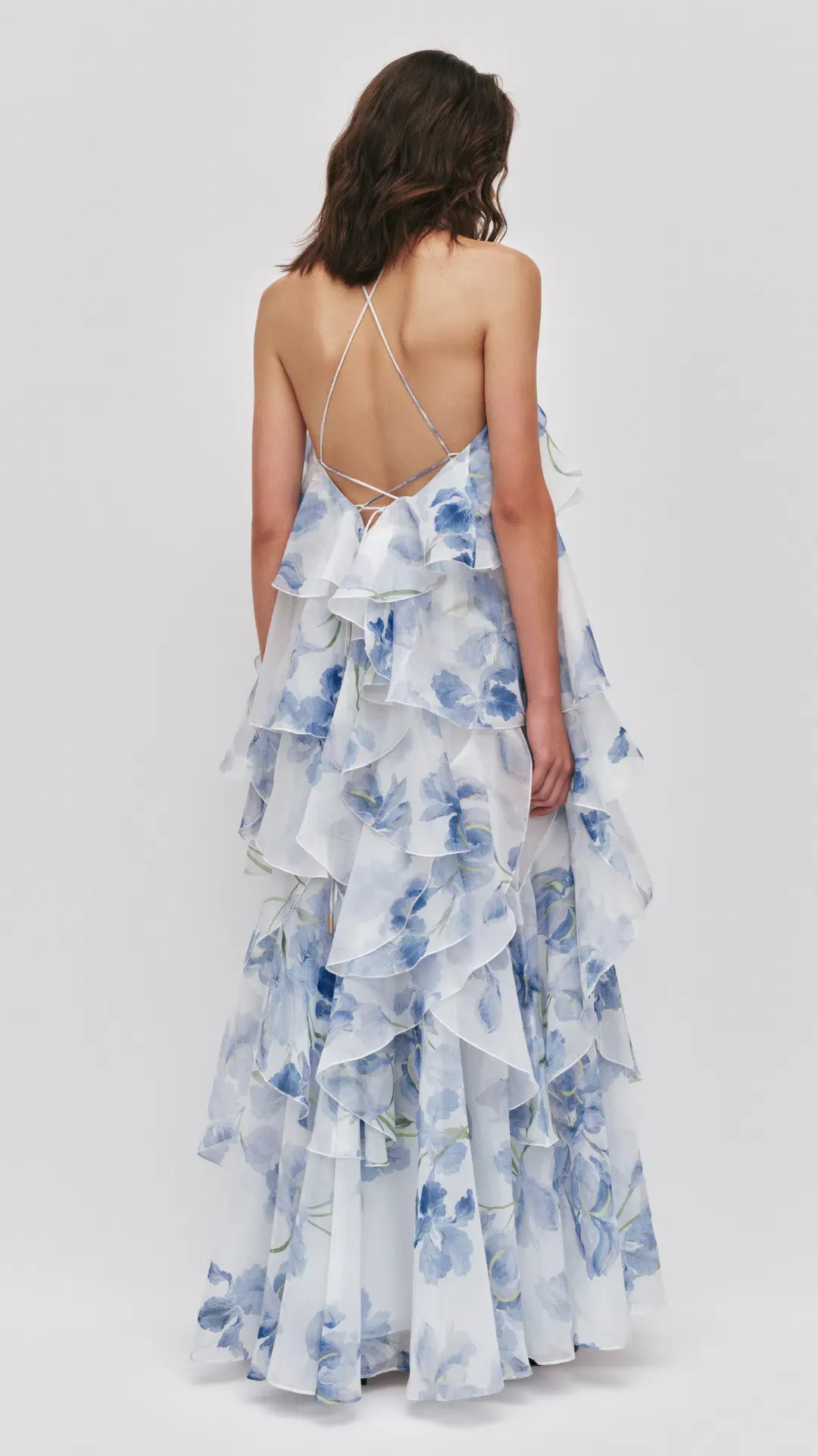 AJE Pandorea Layered Maxi Dress in Iris Size 10 for rent on The Volte - main image