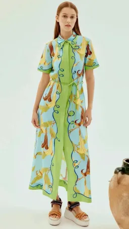 Alemais Alemais Rafaela Shirtdress Green Print size 12 for rent on The Volte - image 4