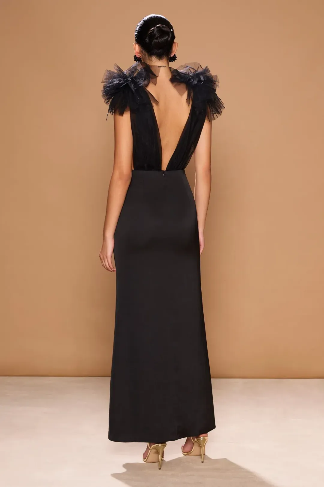 Sonya Moda Como Maxi Gown Black Size AU 10 for rent on The Volte - main image