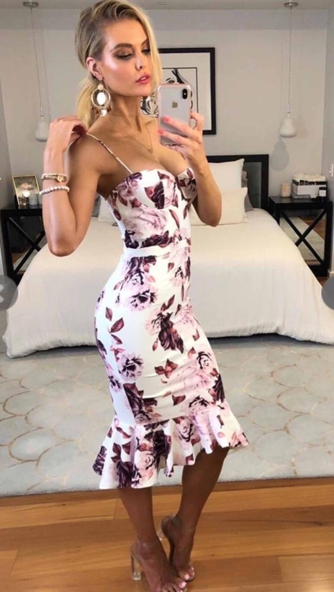 Elle Zeitoune Camelia Floral Dress Size 10  for rent on The Volte - main image