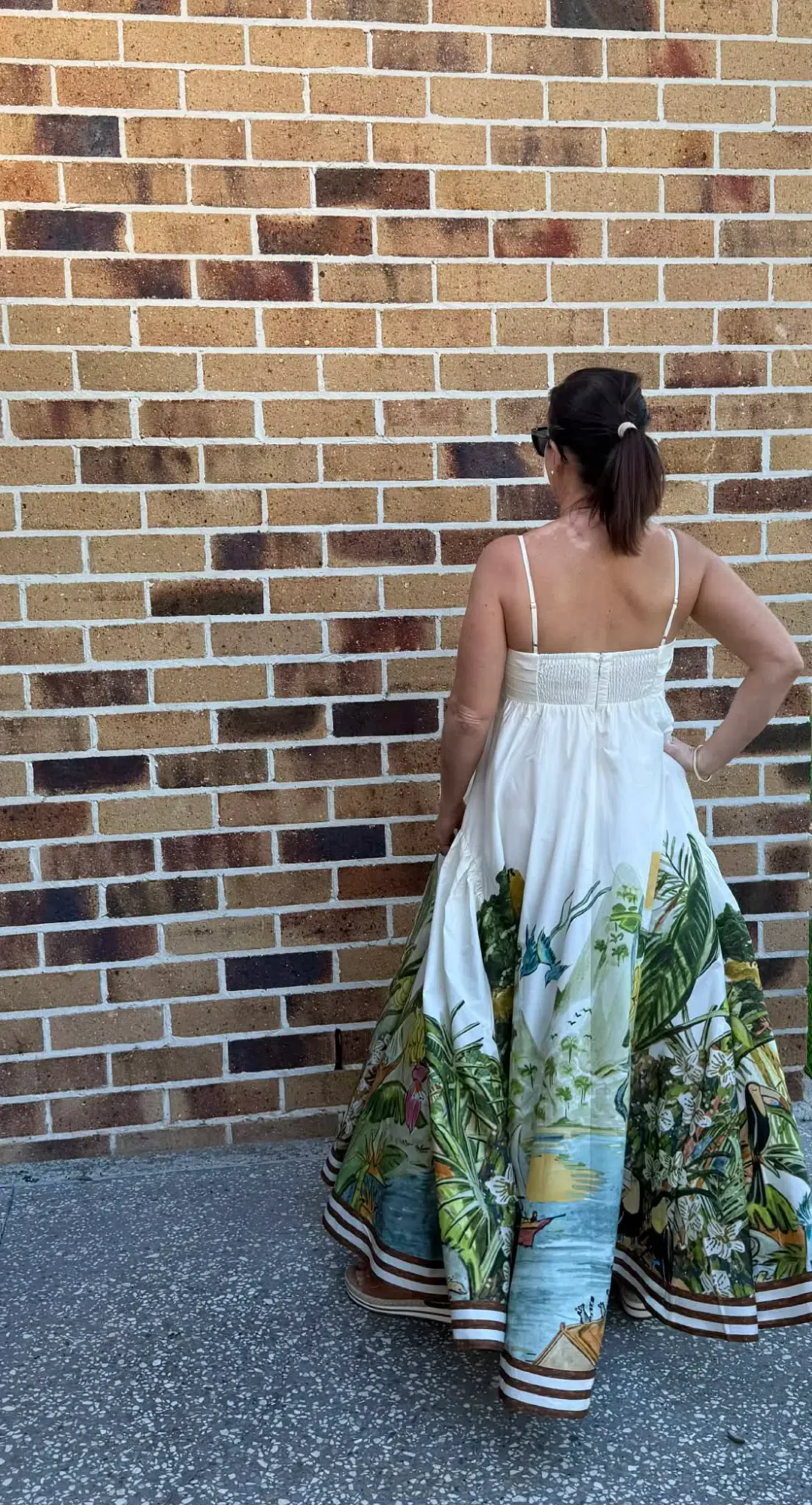 ALEMAIS TOUCAN TANGO MIDI DRESS SIZE 10 for rent on The Volte - main image