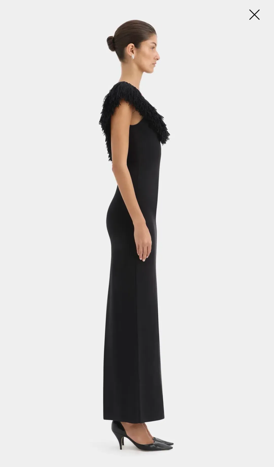 Sir Marcelline Fringe Gown Black Size 1 for rent on The Volte - main image