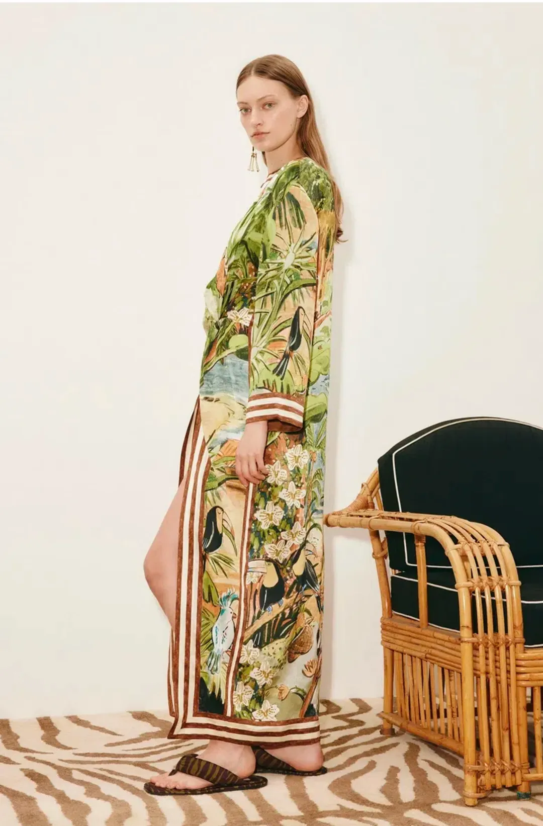 Alemais Toucan Tango Silk Midi Size 14 for rent on The Volte - main image