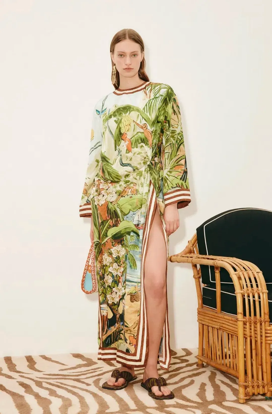 Alemais Toucan Tango Silk Midi Size 14 for rent on The Volte - main image