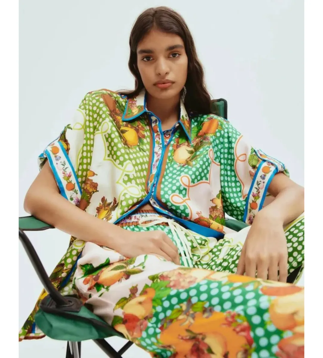 Alemais Lemonis Silk Shirt and Pants Set Multi Size AU 8 for rent on The Volte - main image