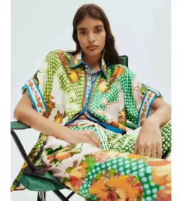 Alemais Lemonis Silk Shirt and Pants Set Multi Size AU 8 for rent on The Volte - image 4