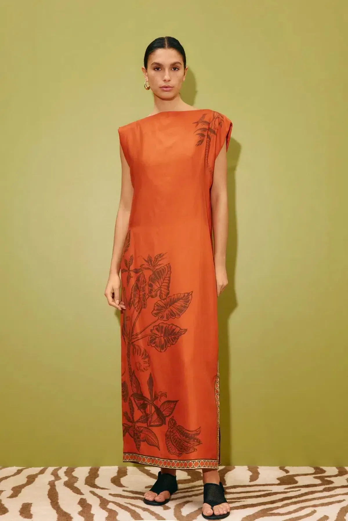 Alémais Monkey Dance Silk Midi Size 12AU for rent on The Volte - main image