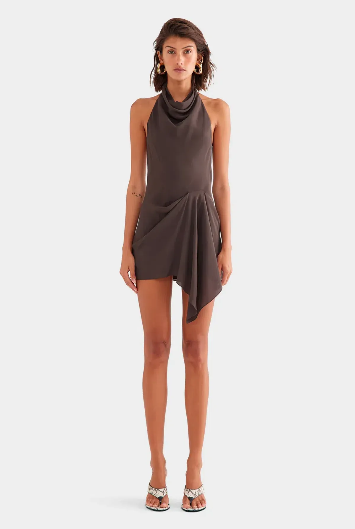 Venroy Draped Mini Halter Dress (S) for rent on The Volte - main image