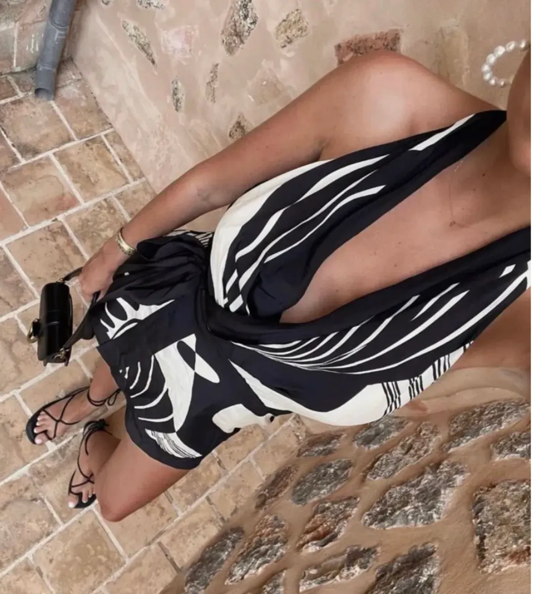 Realisme Wrap Halter mini dress, Size 1 - Sir the Label for rent on The Volte - main image