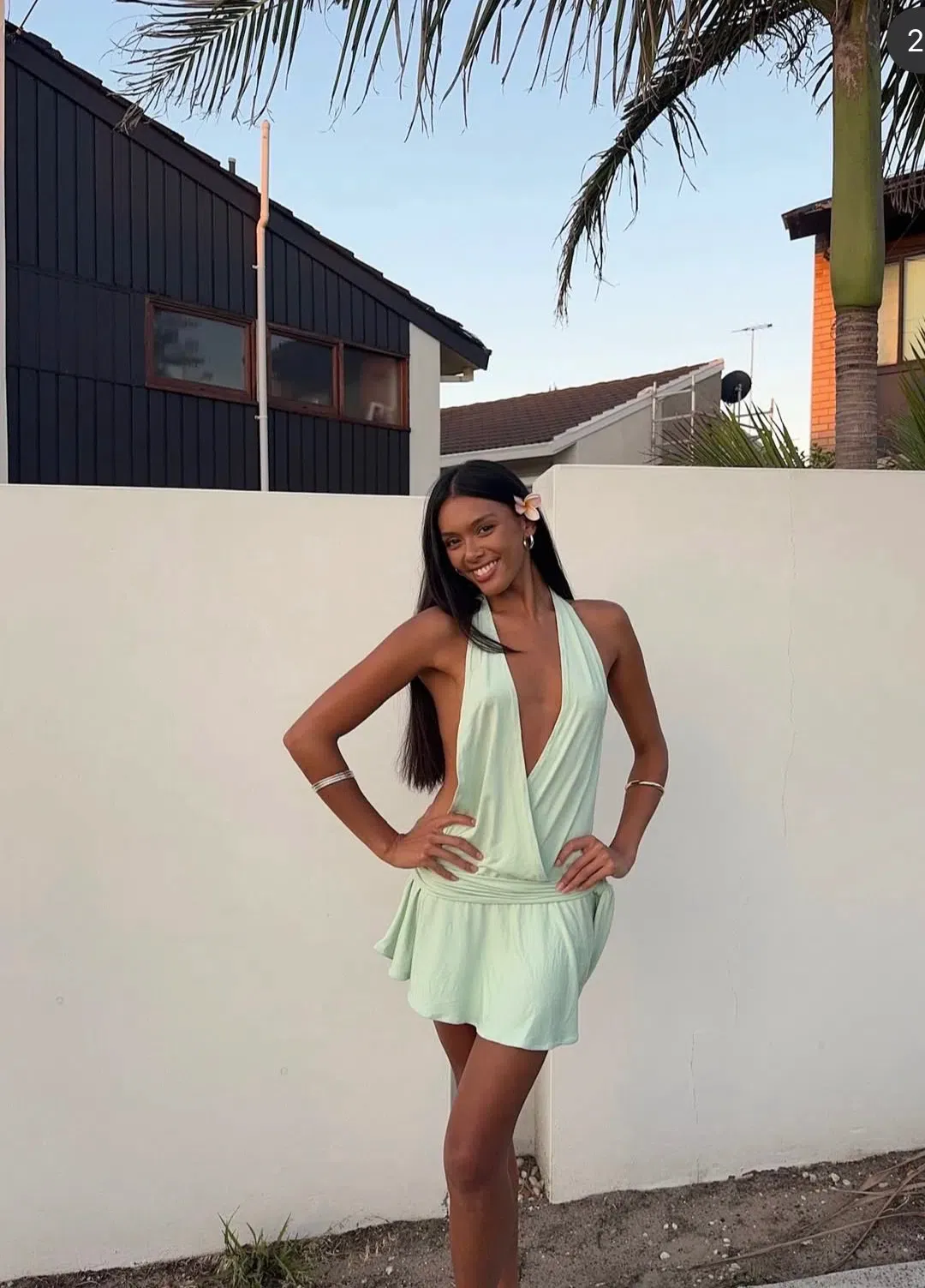 Porchiia Mint Halter Mini size XS for rent on The Volte - main image