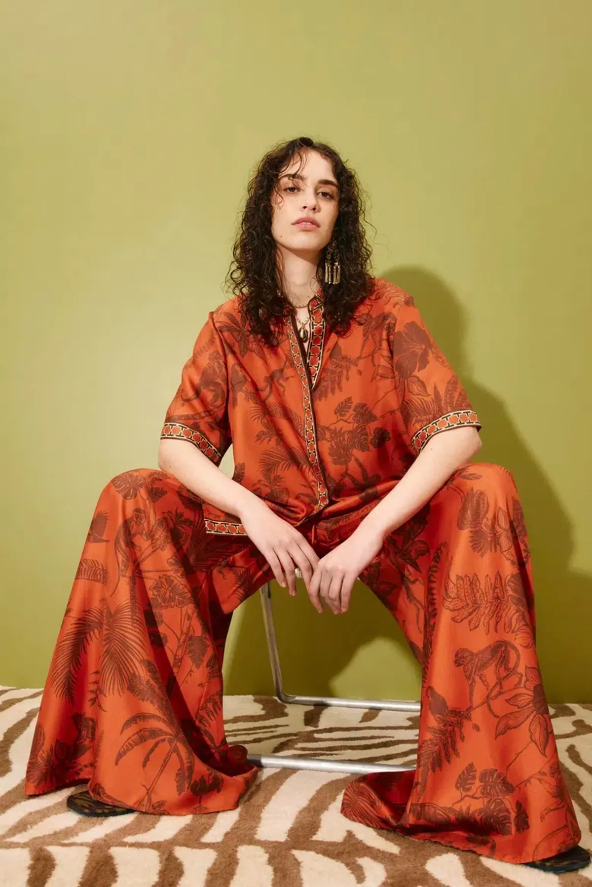 Alémais Monkey Dance Silk Set Size 12AU for rent on The Volte - main image