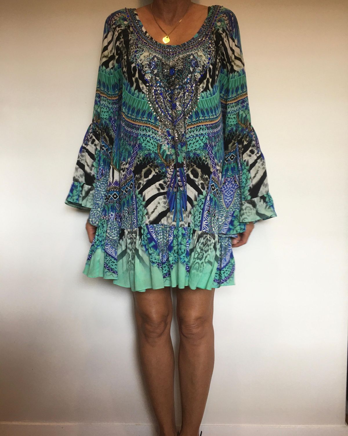 Camilla Mini Dress Blue Size 12 for rent on The Volte - main image