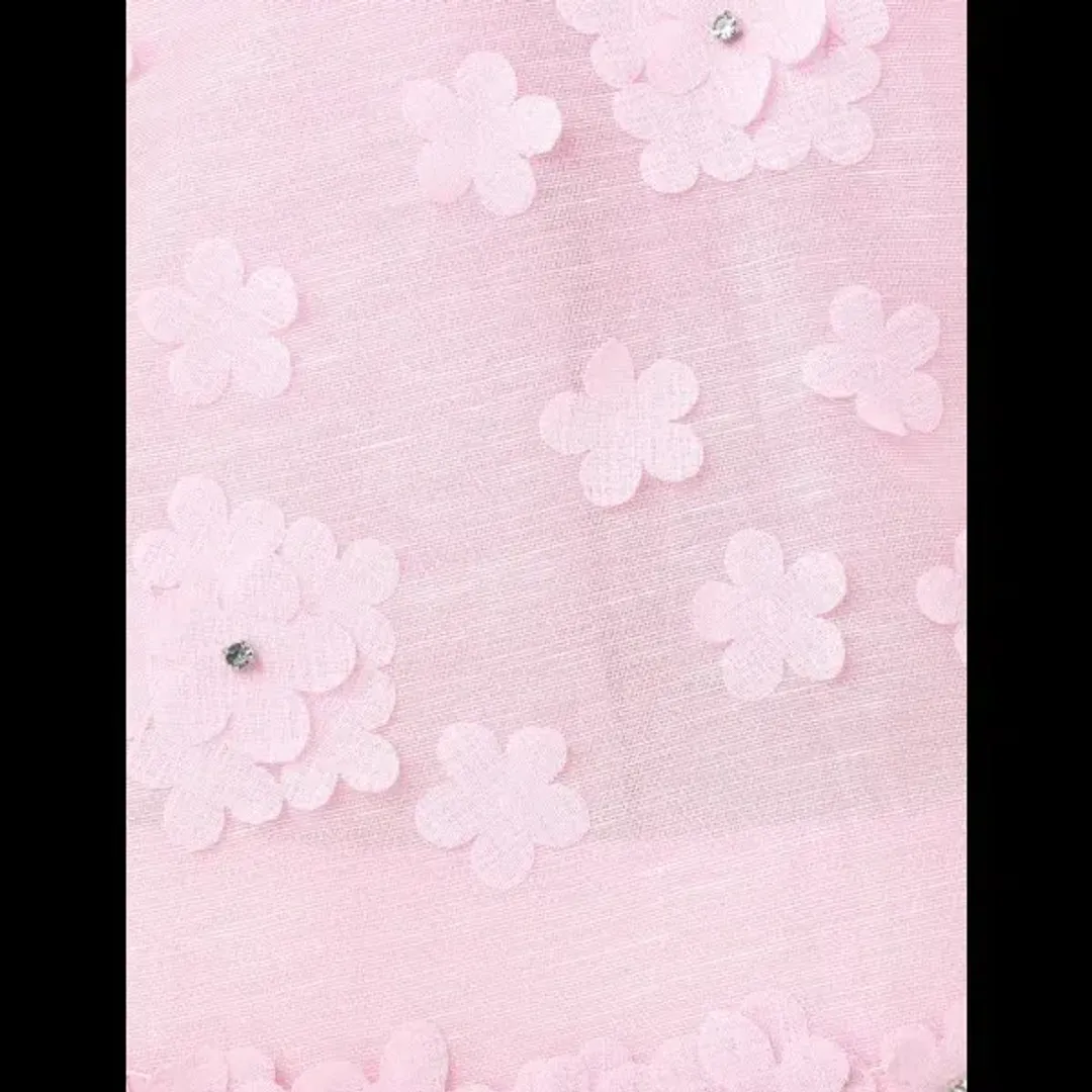 Zimmerman - Lift Off Floral Applique Mini Dress in Pink for rent on The Volte - main image