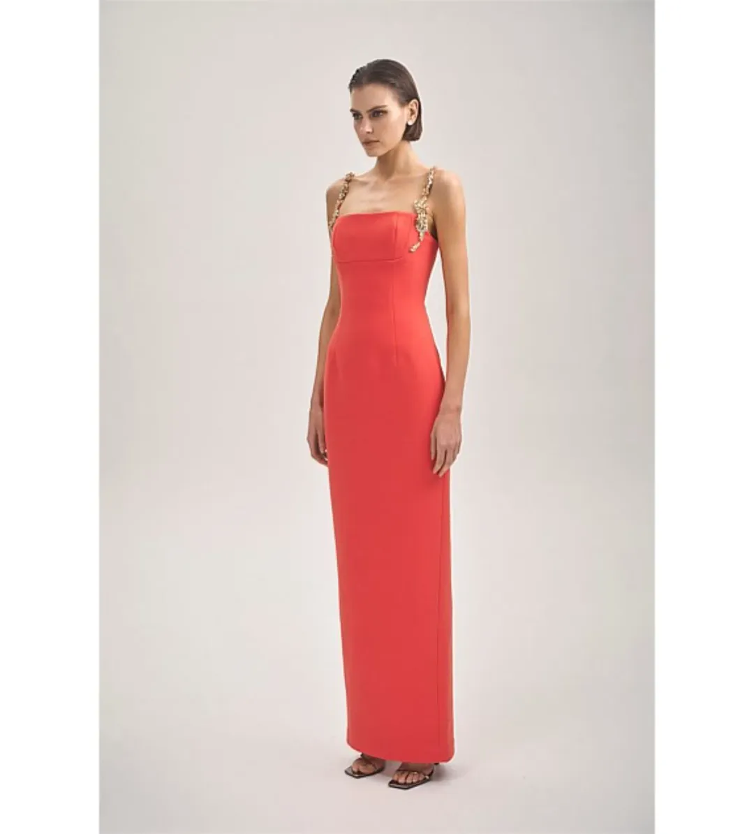 Rachel Gilbert Franca Gown in Coral Size 1/AU8 for rent on The Volte - main image