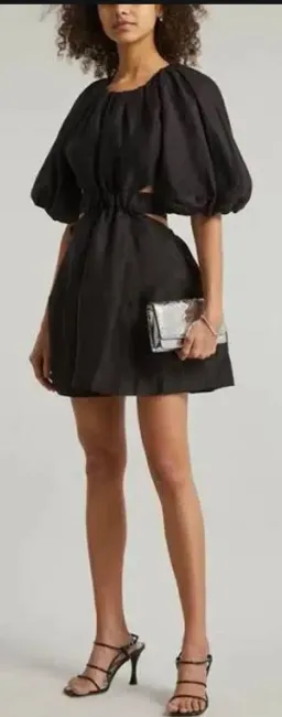 Aje mimosa cut out dress in black, size 6 for rent on The Volte - image 1