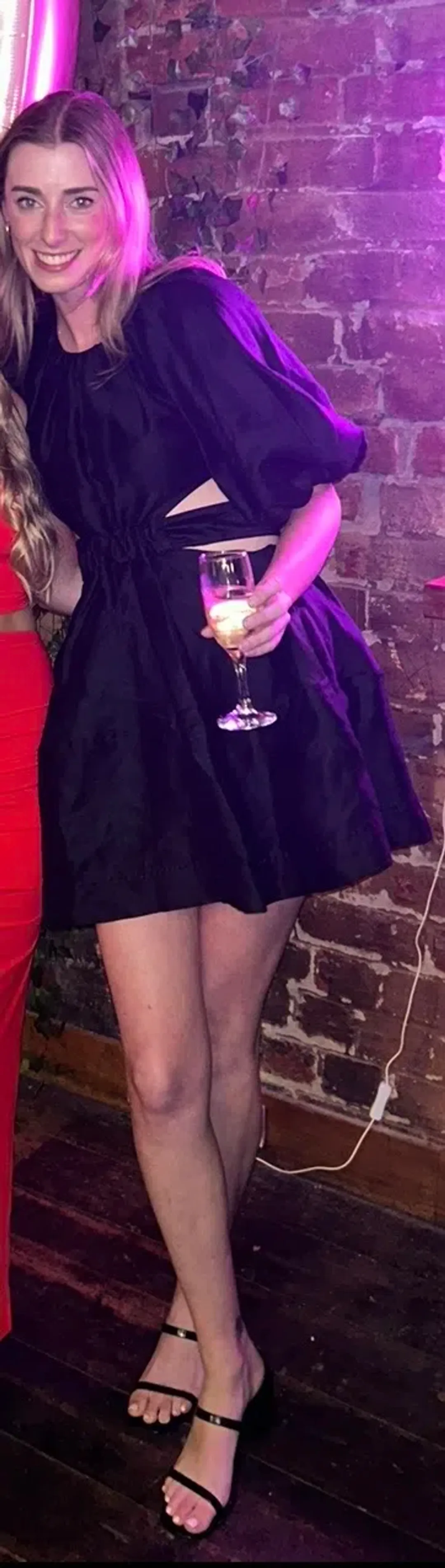 Aje mimosa cut out dress in black, size 6 for rent on The Volte - main image