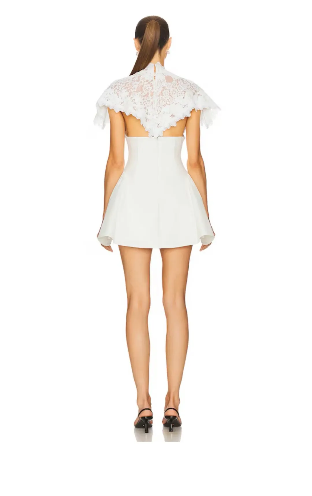 Helsa The Mademoiselle Mini dress white size 6 for rent on The Volte - main image