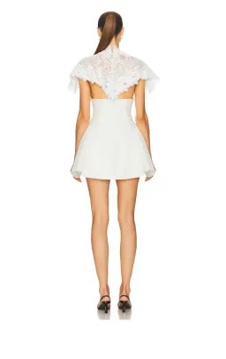 Helsa The Mademoiselle Mini dress white size 6 for rent on The Volte - image 3