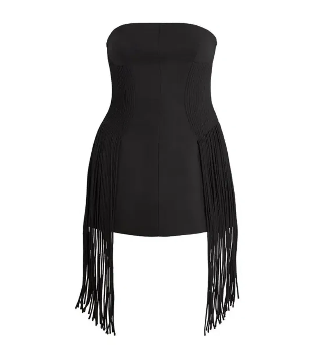 Camilla and Marc Fringe detail strapless top black size 6 for rent on The Volte - main image