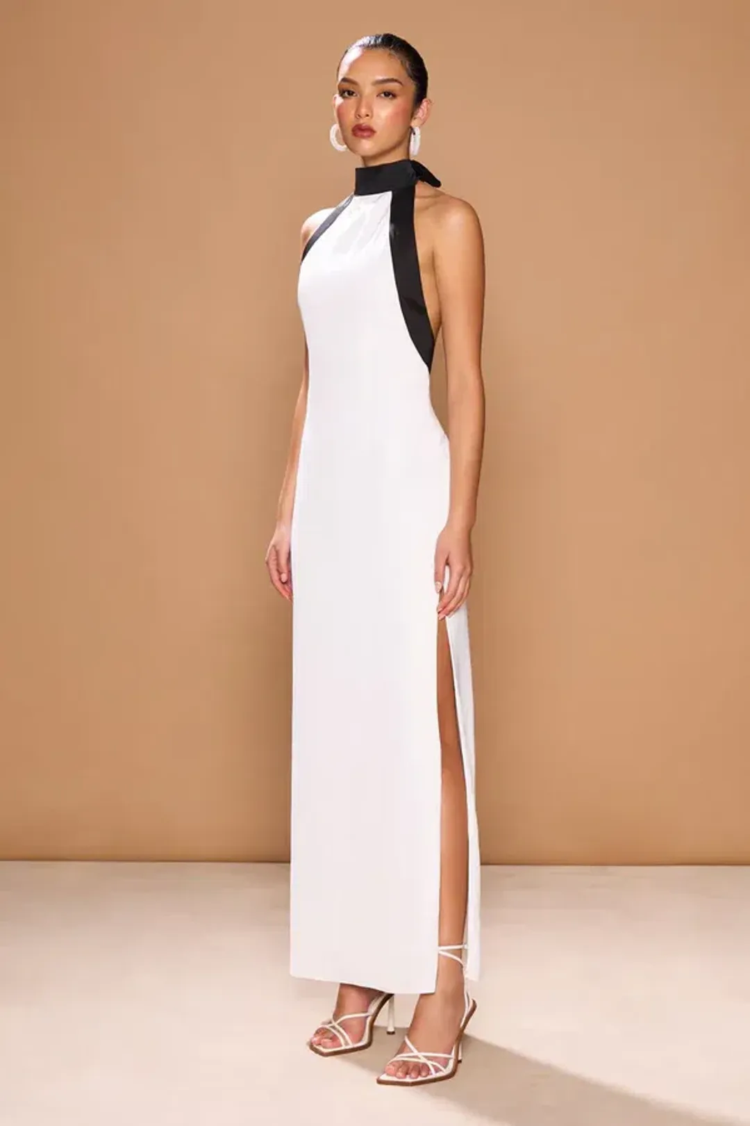 Sonya Moda Matera Dress in Nero e Bianco. for rent on The Volte - main image